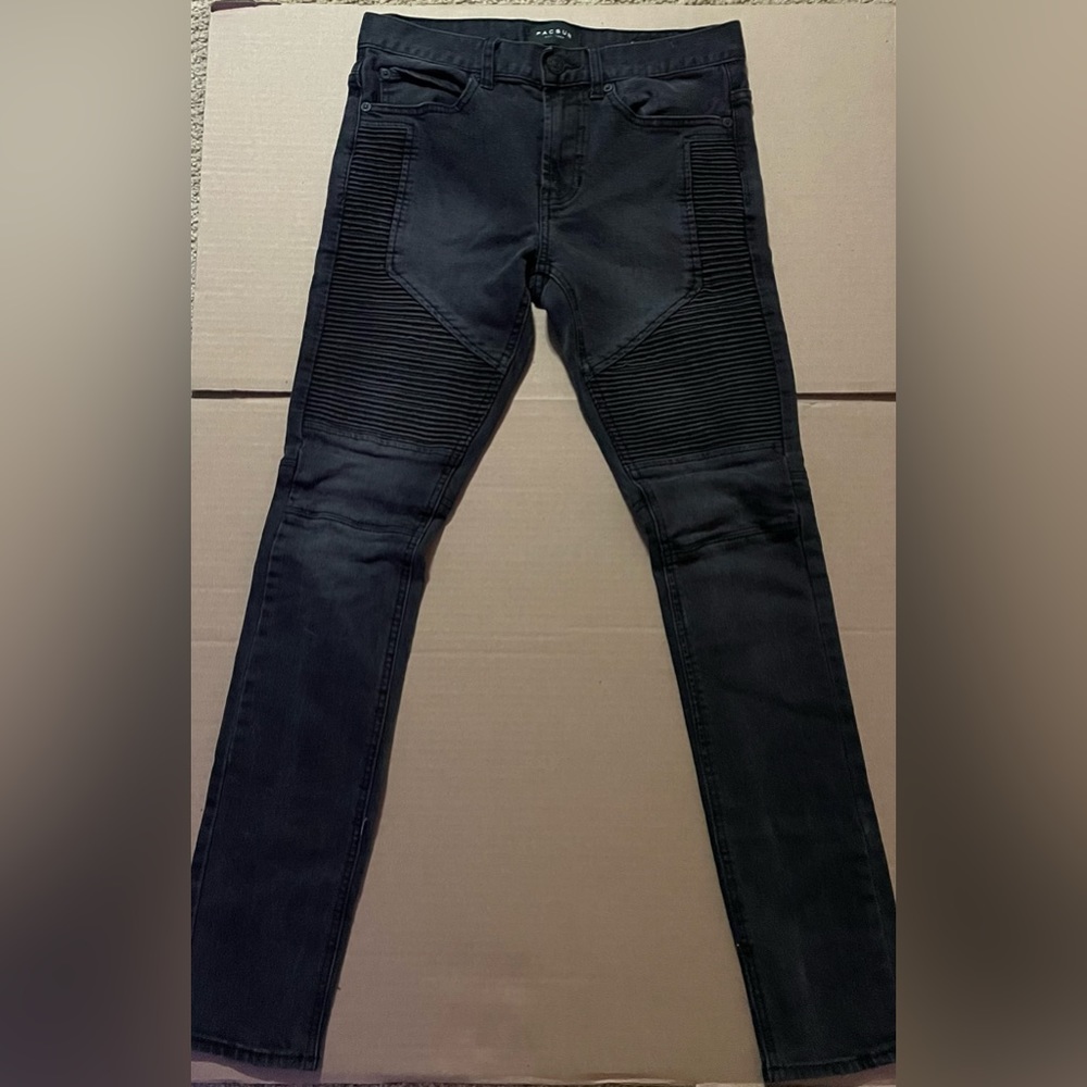 Pacsun Black Biker Denim Skinny Jeans